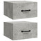 vidaXL Wall-mounted Bedside Cabinets 2 pcs Concrete Grey 35x35x20 cm