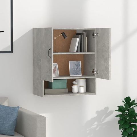 vidaXL Wall Cabinet Concrete Grey 60x31x70 cm Engineered Wood