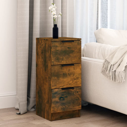 vidaXL Sideboard Smoked Oak 30x30x70 cm Engineered Wood