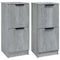vidaXL Sideboards 2 pcs Grey Sonoma 30x30x70 cm Engineered Wood