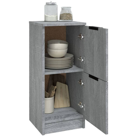 vidaXL Sideboards 2 pcs Grey Sonoma 30x30x70 cm Engineered Wood
