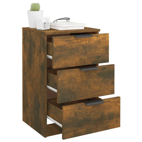 vidaXL Bedside Cabinet Smoked Oak 40x36x65 cm