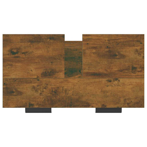 vidaXL Bathroom Cabinet Smoked Oak 64.5x33.5x59 cm Engineered Wood