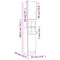 vidaXL Bathroom Cabinet Smoked Oak 32x34x188.5 cm Engineered Wood
