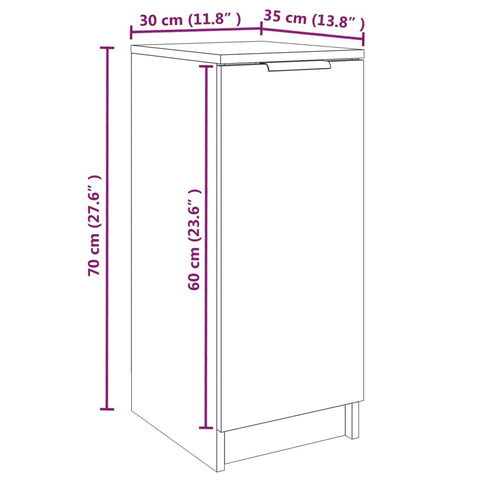 vidaXL Shoe Cabinet Grey Sonoma 30x35x70 cm Engineered Wood