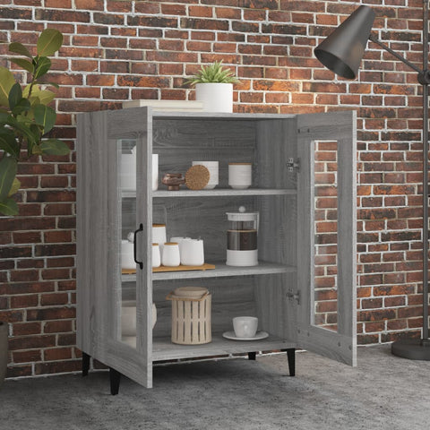 vidaXL Sideboard Grey Sonoma 69.5x34x90 cm Engineered Wood
