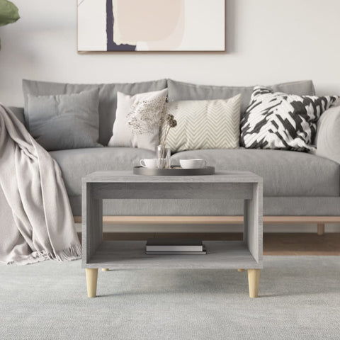 vidaXL Coffee Table Grey Sonoma 60x50x40 cm Engineered Wood