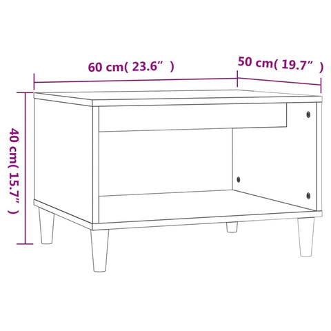 vidaXL Coffee Table Grey Sonoma 60x50x40 cm Engineered Wood
