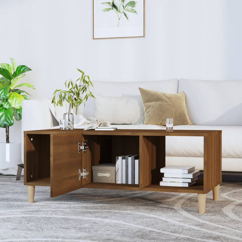 vidaXL Coffee Table Brown Oak 102x50x40 cm Engineered Wood
