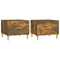 vidaXL Coffee Tables 2 pcs Smoked Oak 50x50x40 cm Engineered Wood