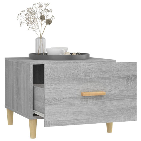 vidaXL Coffee Table Grey Sonoma 50x50x40 cm Engineered Wood