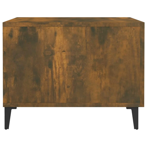 vidaXL Coffee Tables with Metal Legs 2 pcs Smoked Oak 50x50x40 cm