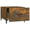 vidaXL Coffee Tables with Metal Legs 2 pcs Smoked Oak 50x50x40 cm