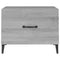 vidaXL Coffee Table with Metal Legs Grey Sonoma 50x50x40 cm