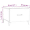 vidaXL Coffee Table with Metal Legs Grey Sonoma 50x50x40 cm