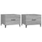 vidaXL Coffee Tables with Metal Legs 2 pcs Grey Sonoma 50x50x40 cm