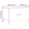 vidaXL Coffee Table with Metal Legs Brown Oak 50x50x40 cm