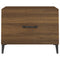vidaXL Coffee Tables with Metal Legs 2 pcs Brown Oak 50x50x40 cm