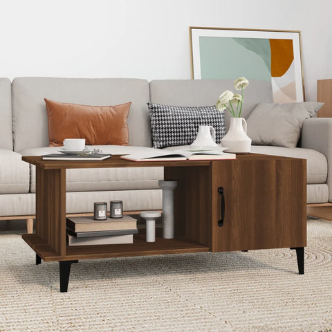 vidaXL Coffee Table Brown Oak 90x50x40 cm Engineered Wood
