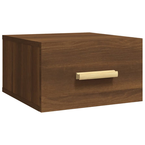 vidaXL Wall-mounted Bedside Cabinet Brown Oak 35x35x20 cm