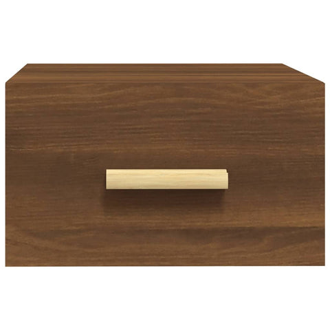 vidaXL Wall-mounted Bedside Cabinet Brown Oak 35x35x20 cm