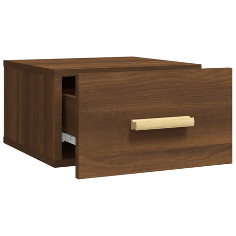 vidaXL Wall-mounted Bedside Cabinet Brown Oak 35x35x20 cm