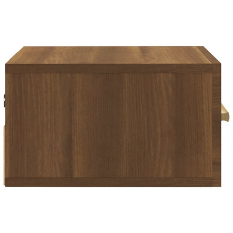 vidaXL Wall-mounted Bedside Cabinet Brown Oak 35x35x20 cm