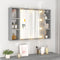 vidaXL Mirror Cabinet with LED Grey Sonoma 76x15x55 cm