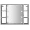 vidaXL Mirror Cabinet with LED Grey Sonoma 76x15x55 cm