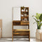 vidaXL Dressing Table with Mirror Smoked Oak 74.5x40x141 cm