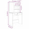 vidaXL Dressing Table with Mirror Smoked Oak 74.5x40x141 cm