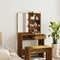 vidaXL Dressing Table with Mirror Smoked Oak 74.5x40x141 cm
