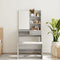 vidaXL Dressing Table with Mirror Grey Sonoma 74.5x40x141 cm