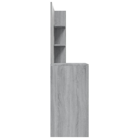 vidaXL Dressing Table with Mirror Grey Sonoma 74.5x40x141 cm