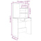 vidaXL Dressing Table with Mirror Grey Sonoma 74.5x40x141 cm