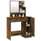 vidaXL Dressing Table with Mirror Smoked Oak 86.5x35x136 cm