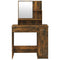 vidaXL Dressing Table with Mirror Smoked Oak 86.5x35x136 cm