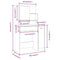 vidaXL Dressing Table with Mirror Smoked Oak 86.5x35x136 cm