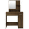 vidaXL Dressing Table with Mirror Brown Oak 86.5x35x136 cm