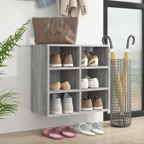 vidaXL Shoe Cabinet Grey Sonoma 52.5x30x50 cm