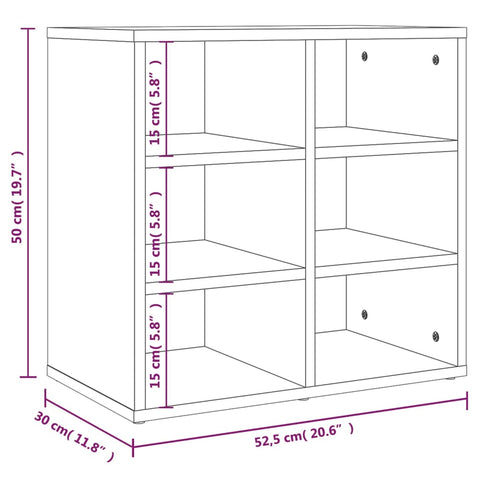 vidaXL Shoe Cabinet Brown Oak 52.5x30x50 cm