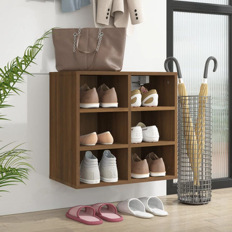 vidaXL Shoe Cabinet Brown Oak 52.5x30x50 cm
