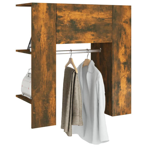 vidaXL Hallway Cabinet Smoked Oak 97.5x37x99 cm Engineered Wood