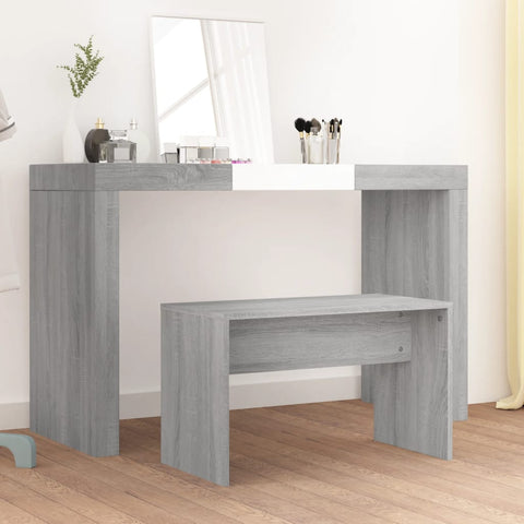 vidaXL Dressing Stool Grey Sonoma 70x35x45 cm Engineered Wood