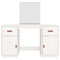 vidaXL Dressing Table Set with a Mirror White Solid Wood Pine