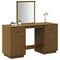 vidaXL Dressing Table Set with a Mirror Honey Brown Solid Wood Pine