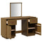 vidaXL Dressing Table Set with a Mirror Honey Brown Solid Wood Pine