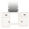 vidaXL Dressing Table Set with LED White Solid Wood Pine
