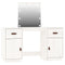 vidaXL Dressing Table Set with LED White Solid Wood Pine