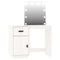 vidaXL Dressing Table Set with LED White Solid Wood Pine